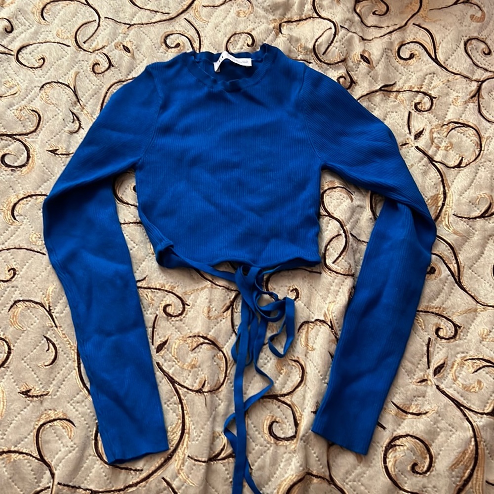 Zara long sleeve wrap top